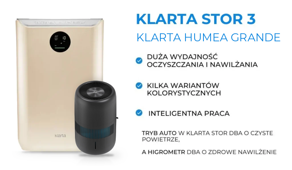 Klarta Stor 3 i Klarta Humea Grande – zestaw do dużych pomieszczeń