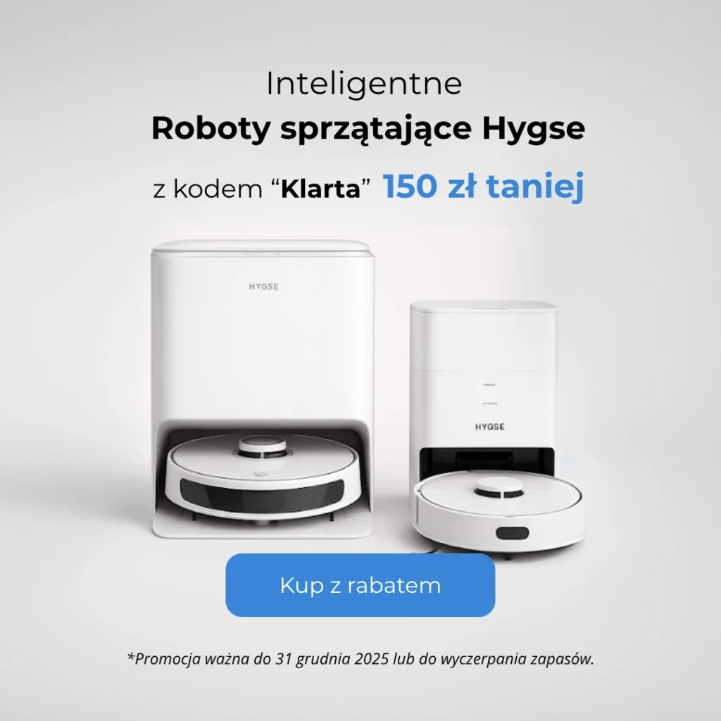 Roboty sprzątające Hygse z rabatem Klarta