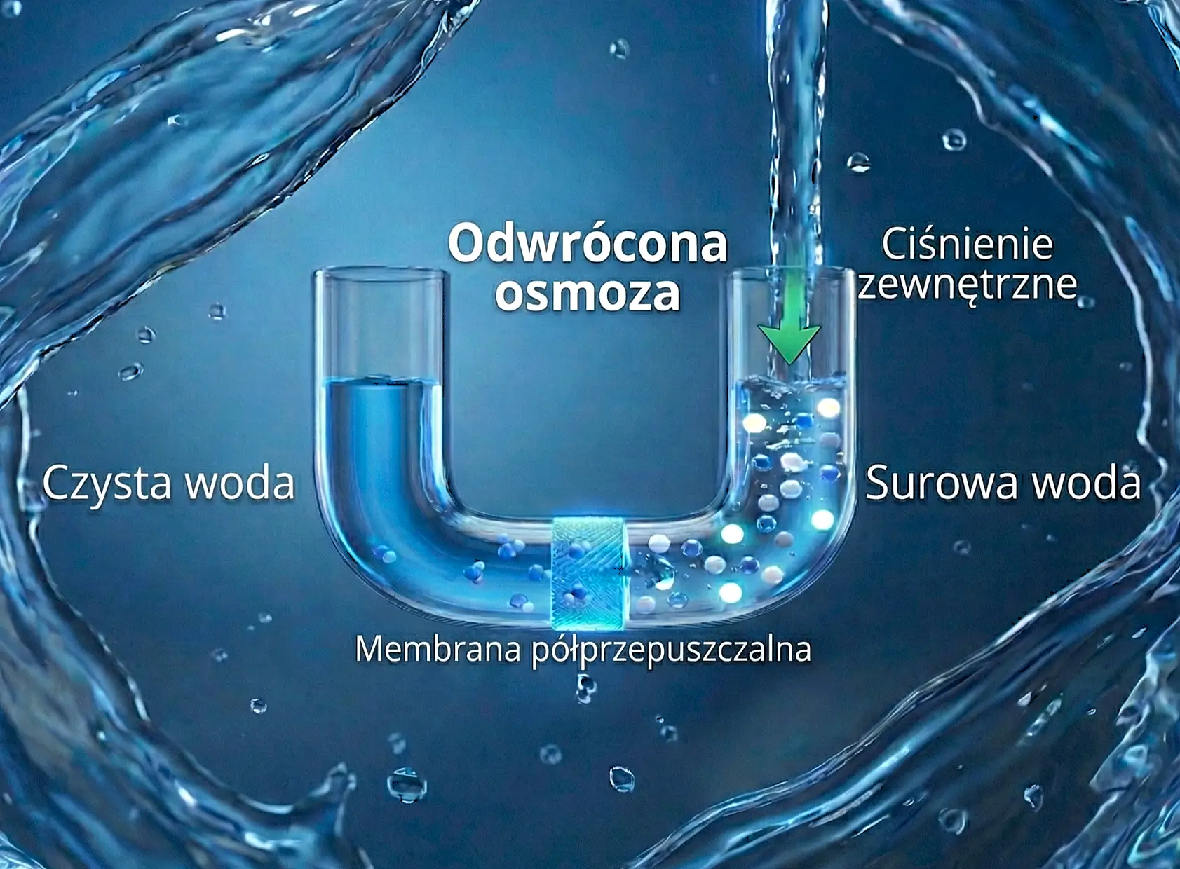 schemat odwróconej osmozy
