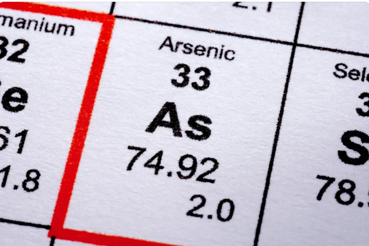 Oznaczenie pierwiastka Arsen w tablicy Mendelejewa