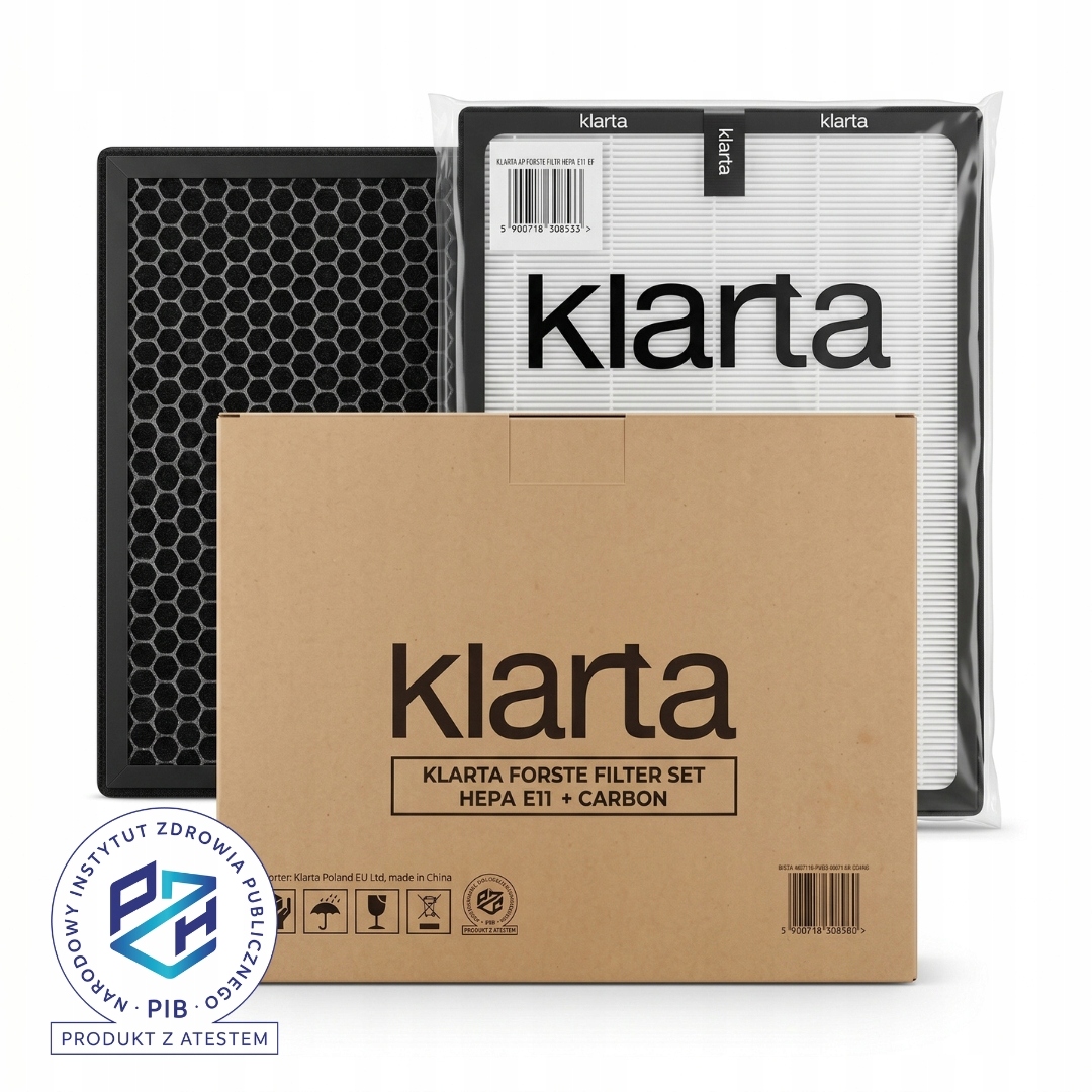 FORSTE - Komplet filtrów z HEPA E11 do oczyszczaczy Klarta FORSTE 4/3/2/1