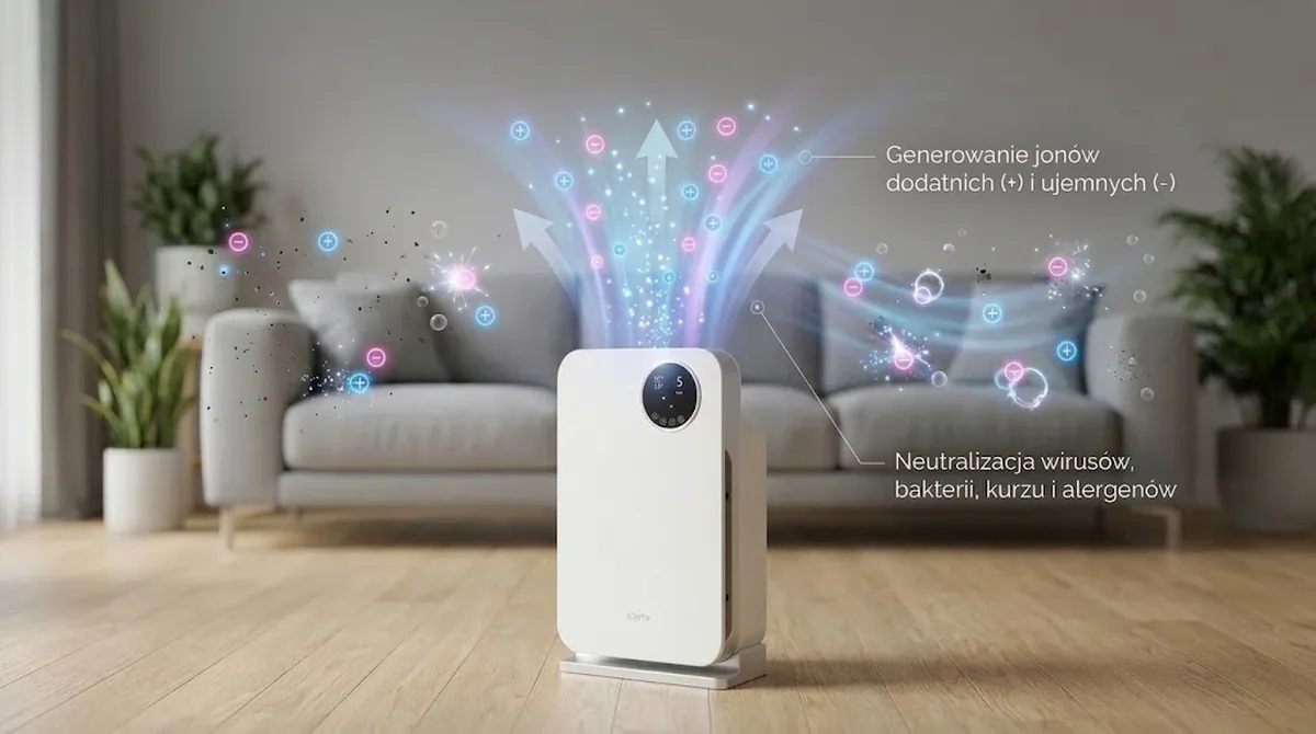 Jonizacja plazmowa ION Plasma Air w oczyszczaczu Klarta Forste 4 – wizualizacja